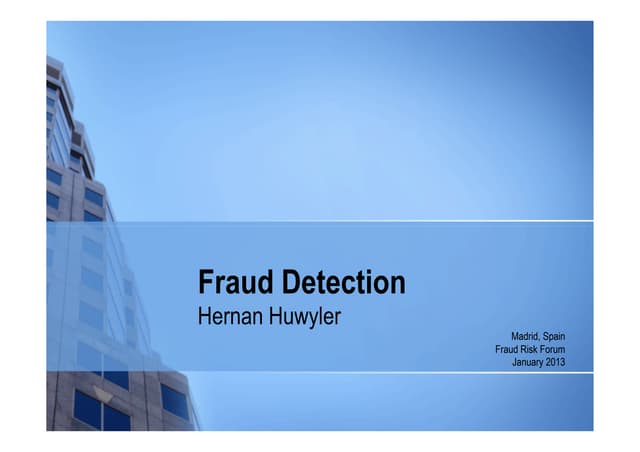 Fraud Detection presentation