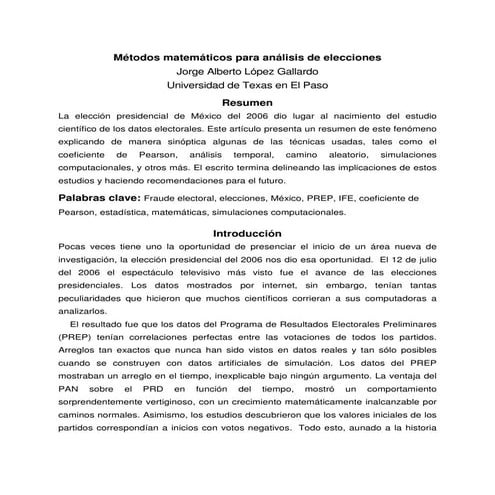 Fraude 2006 pruebas estadisticas