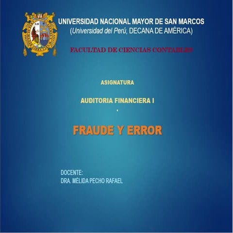 FRAUDE Y ERROR auditoria empresarial y del sector publico | PDF