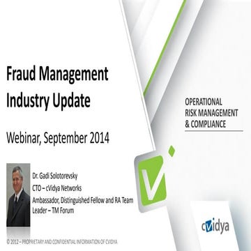 Fraud Management Industry Update Webinar