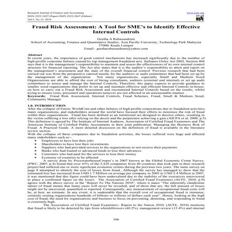 Fraud risk assessment