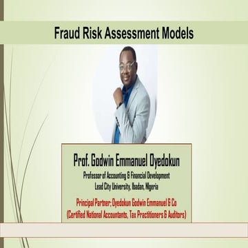 Fraud risk Assessment Models: Case Studies and Implementation