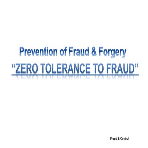 Fraud Risk Awareness