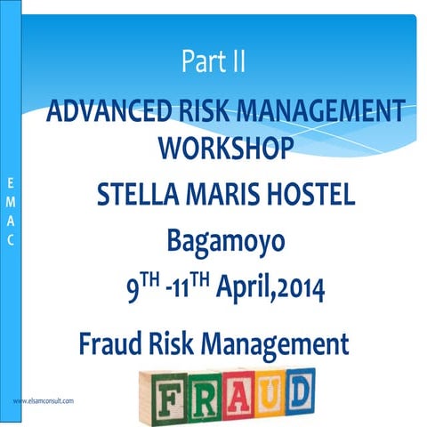 Fraud risk management training - Elsam Management Consultants