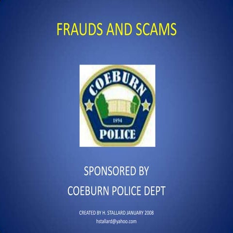 Frauds and scams
