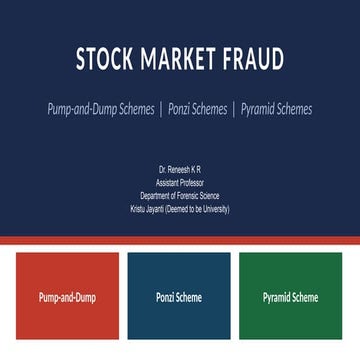 Comprehensive Analysis of Stock Market Fraud: Pump-and-Dump, Ponzi, and ...