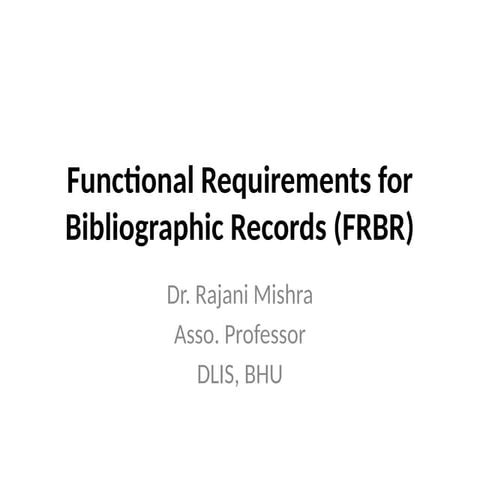 Fundamental Relationship of Bibliography Resource