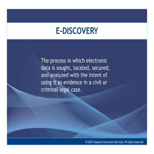 Federal Rules of Civil Procedure and Evidence Lifecycle Management