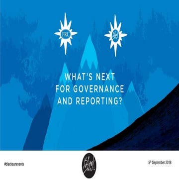 What’s next for governance and reporting?