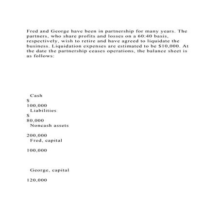 Fred and George have been in partnership for many years. The partn.docx