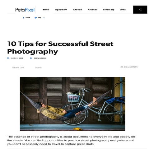 10 Tips for Successful Street Photography
