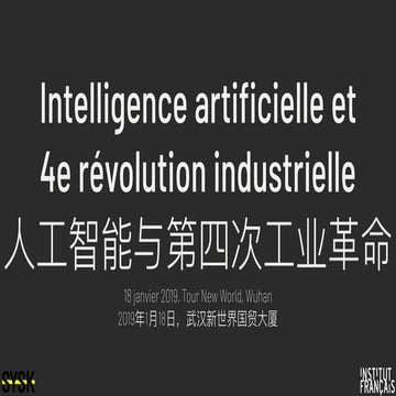 Intelligence artificielle et quatrième révolution industrielle