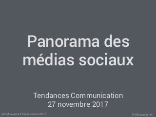 Panorama des médias sociaux 2017