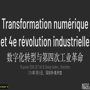 Transformation numérique et 4e révolution industrielle
