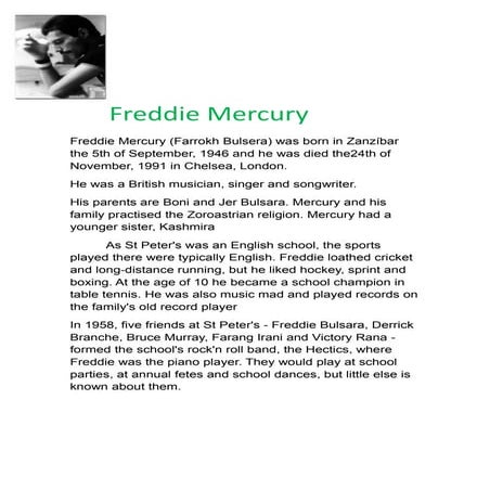 Freddie Mercury | PDF | Rock Music | Music