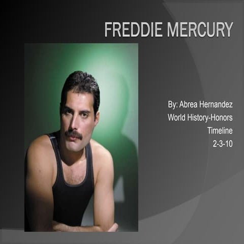 Freddie mercury timeline