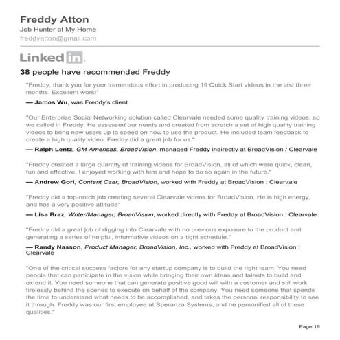 Reviews for Freddy Atton