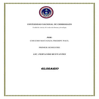 Freddy chucho glosario