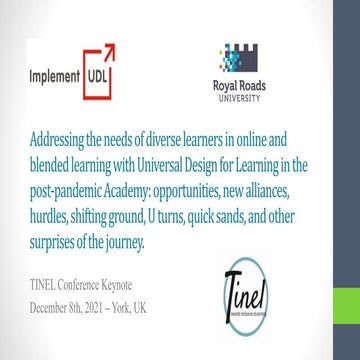 Addressing the needs of diverse learners in online and blended learning with ...