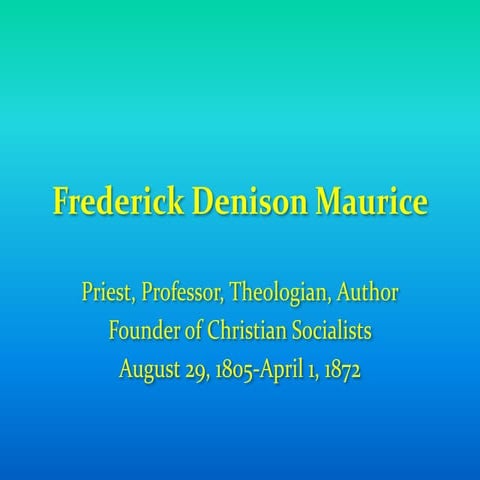 Frederick Denison Maurice
