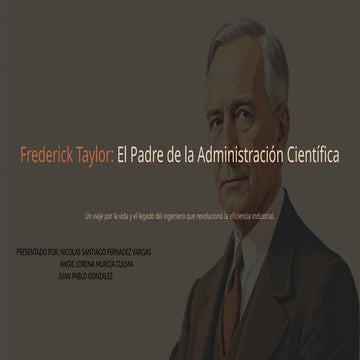 Frederick Taylor El Padre de La Administracion Cientifica.pptx