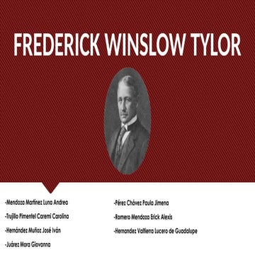 Frederick taylor. | PPTX