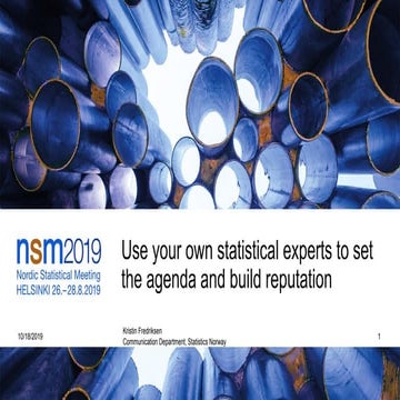 Official statistics as a safeguard against fake news, Hans Viggo Sæbø ...
