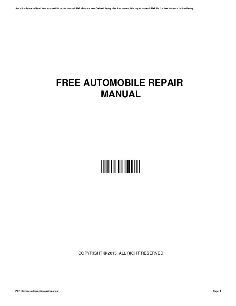 Free automobilerepairmanual