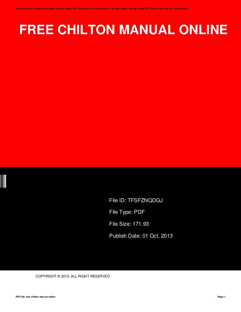 chilton manual pdf free chilton manual pdf free
