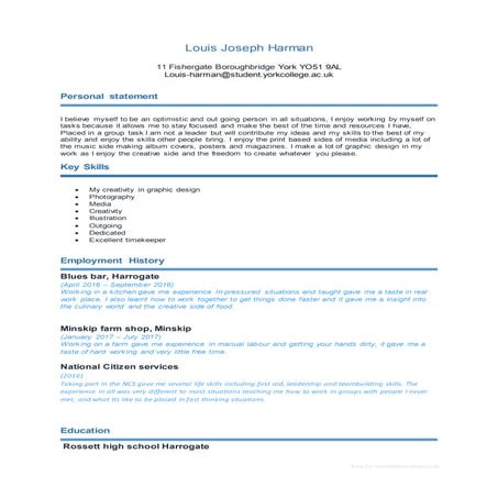 Cv template-monster-new | DOCX