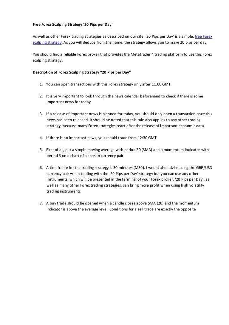 20 pip scalping strategy