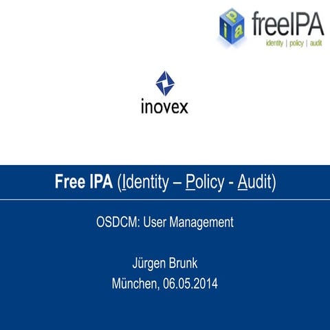 Free IPA (Identity - Policy - Audit) - OSDCM: User Management | PDF