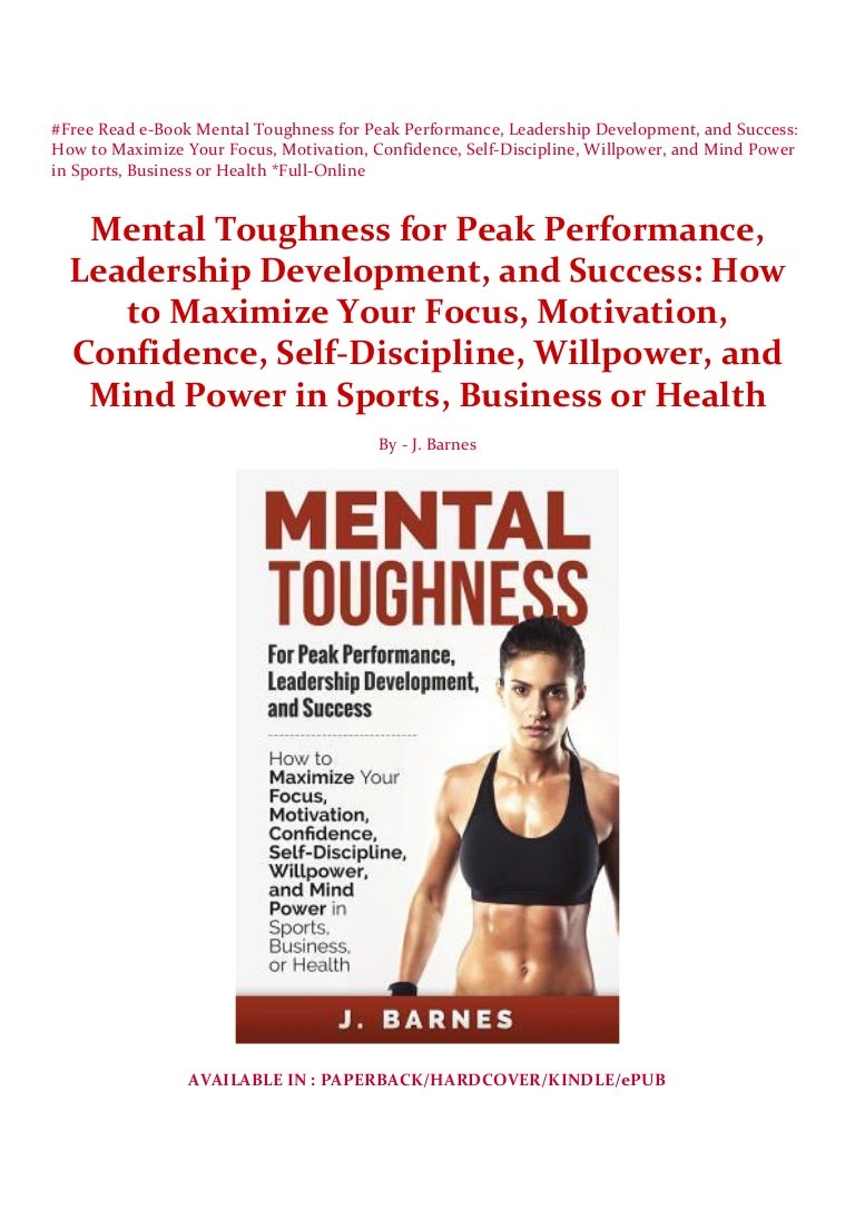 #Free Read e-Book Mental Toughness for Peak Performance ...