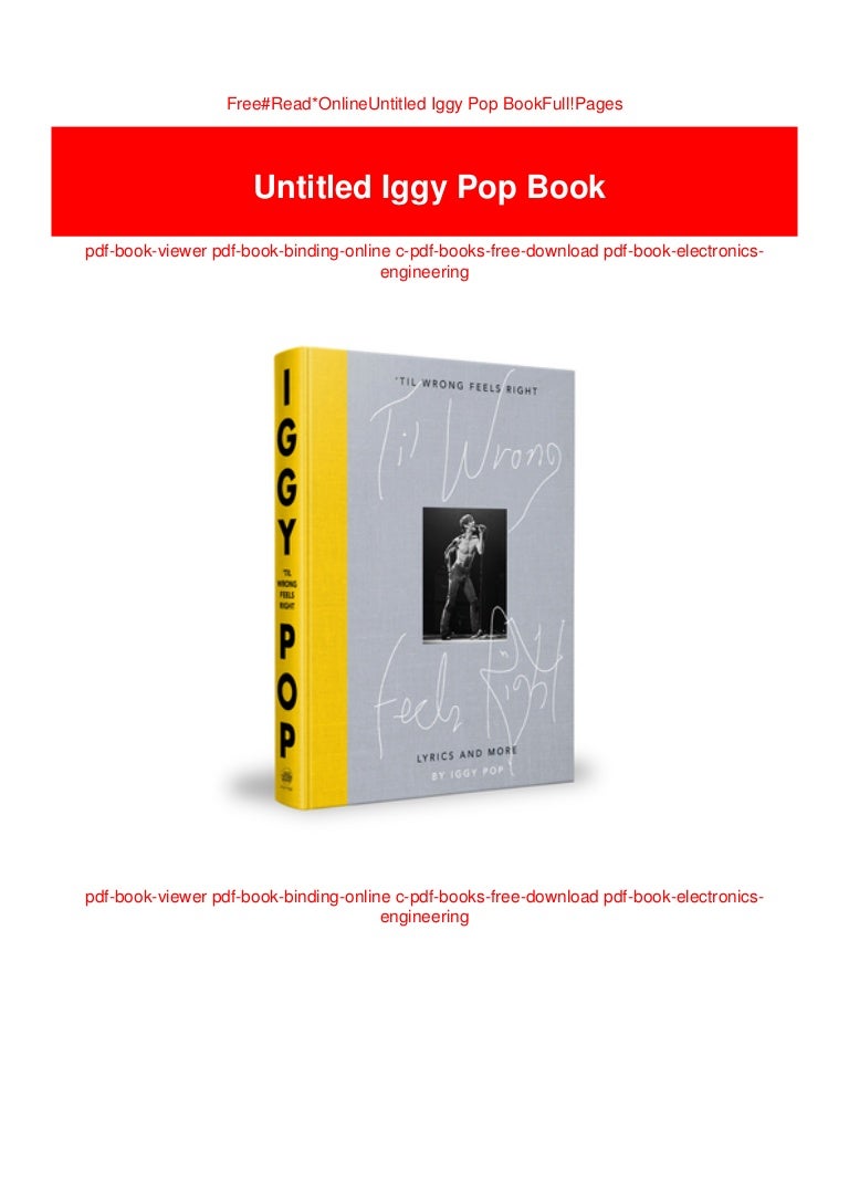 Free Read Onlineuntitled Iggy Pop Bookfull Pages