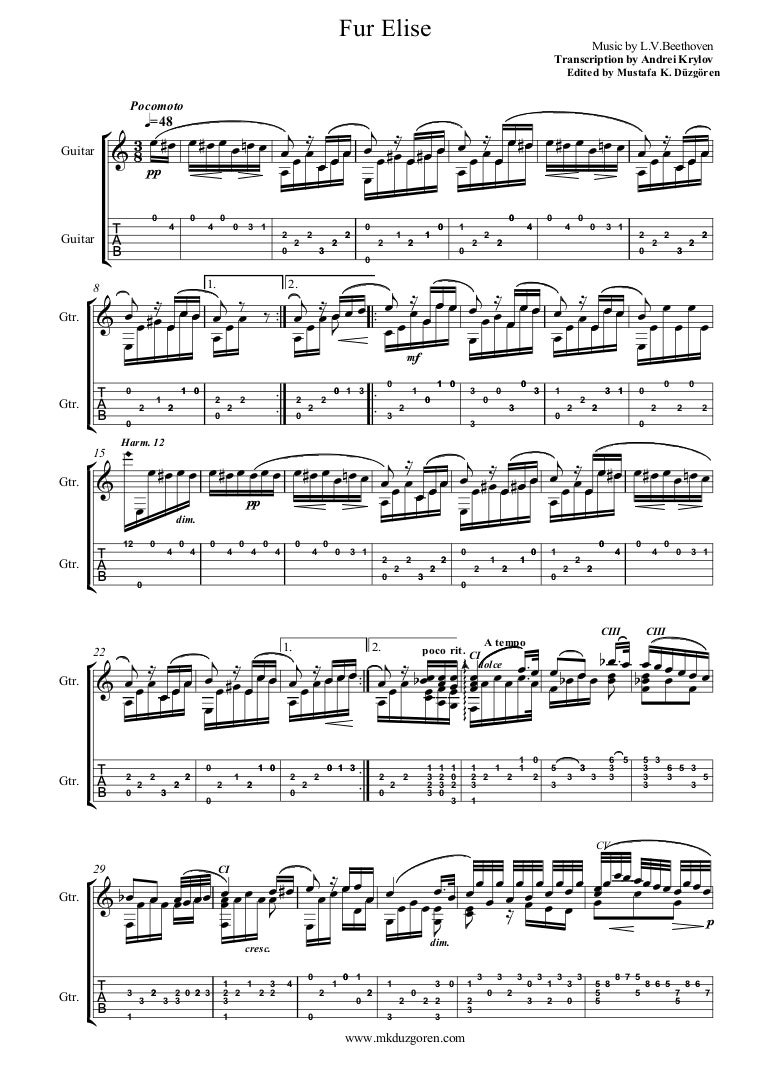 Free Scores Com Beethoven Ludwig Van Fur Elise 4100 slideshare