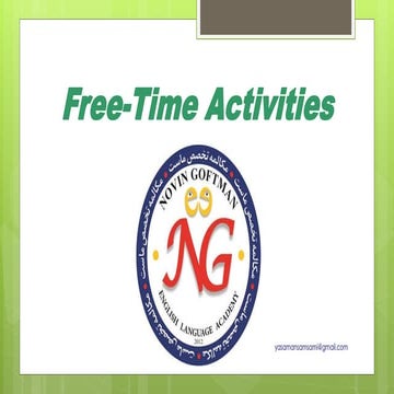 Leisure time - General, Elementary, Module 4, Lesson 13