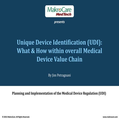 Free webinar on Unique Device Identification
