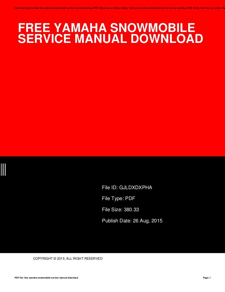 Yamaha Motorcycle User Manuals Download | ManualsLib yamaha service manual free download