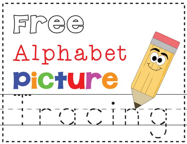 Free alphabet picture tracing(print) 1 5