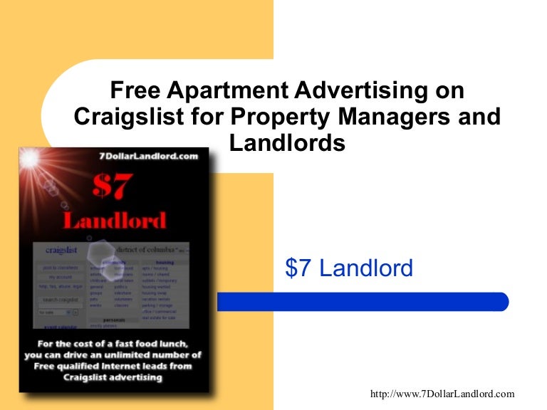 free apartment advertising on craigslist for property managers and la free apartment advertising