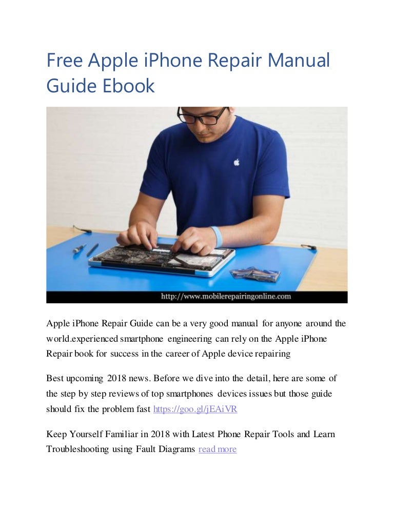 Free Apple iPhone Repair Manual Guide Ebook 2018