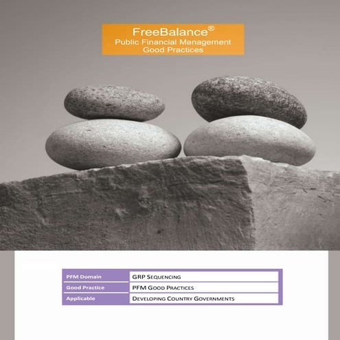 Public Financial Management Good Practice Government Resource Planning Resource Sequencing