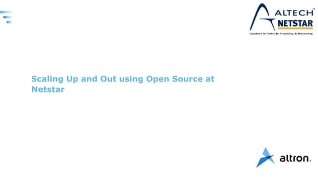 freebeersessions #26 Scaling Up and Out Using Open Source at Netstar
