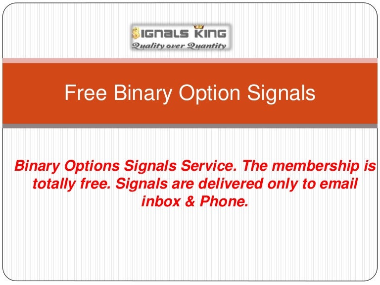 Binary option signals free