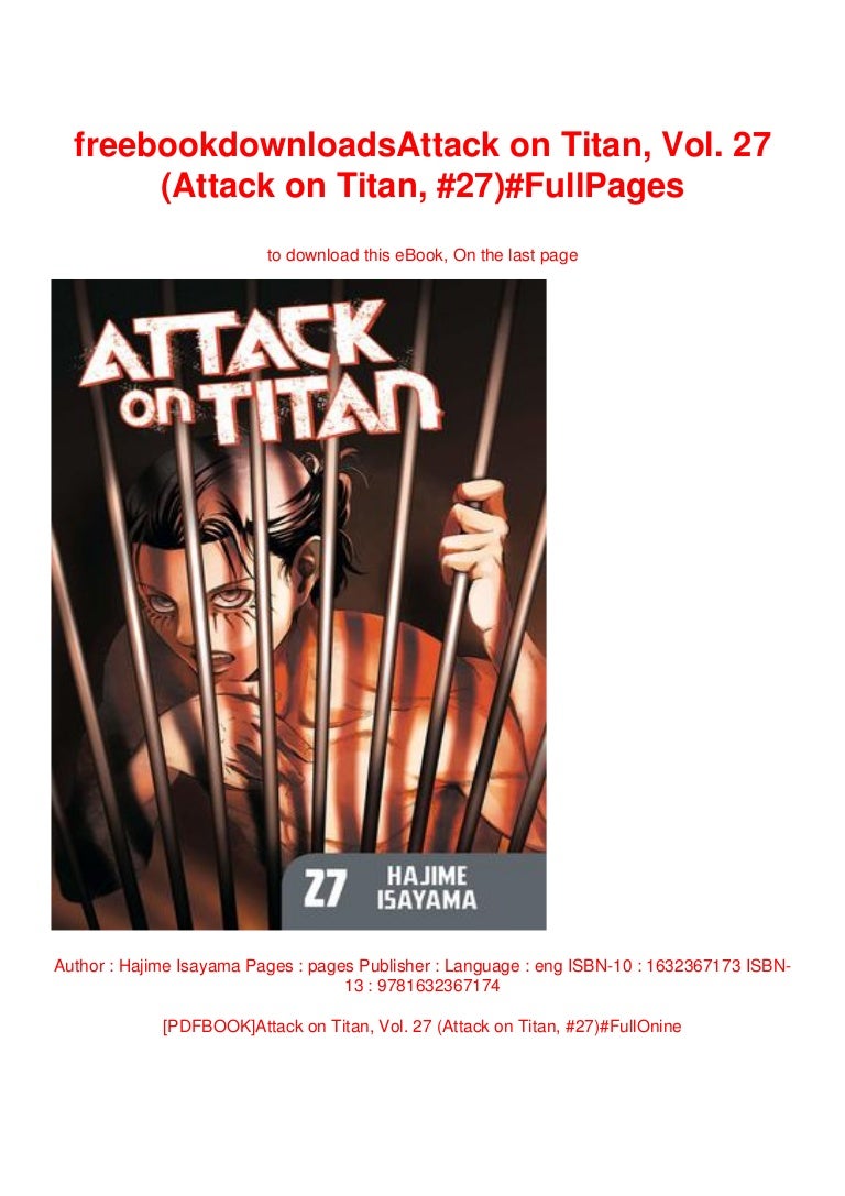 Freebookdownloadsattack On Titan Vol 27 Attack On Titan 27 Ful