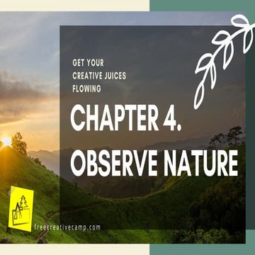 Chapter 4 - Observe Nature