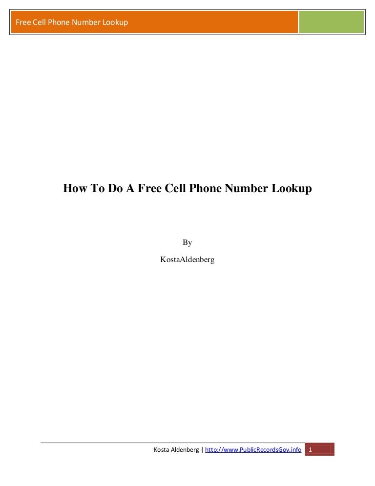 How to do a free cell phone number lookup online