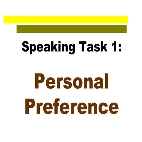 Personal Preference | PPT