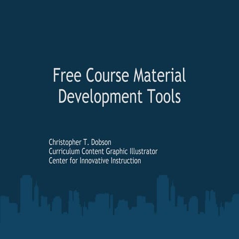Free Course Material Development Tools