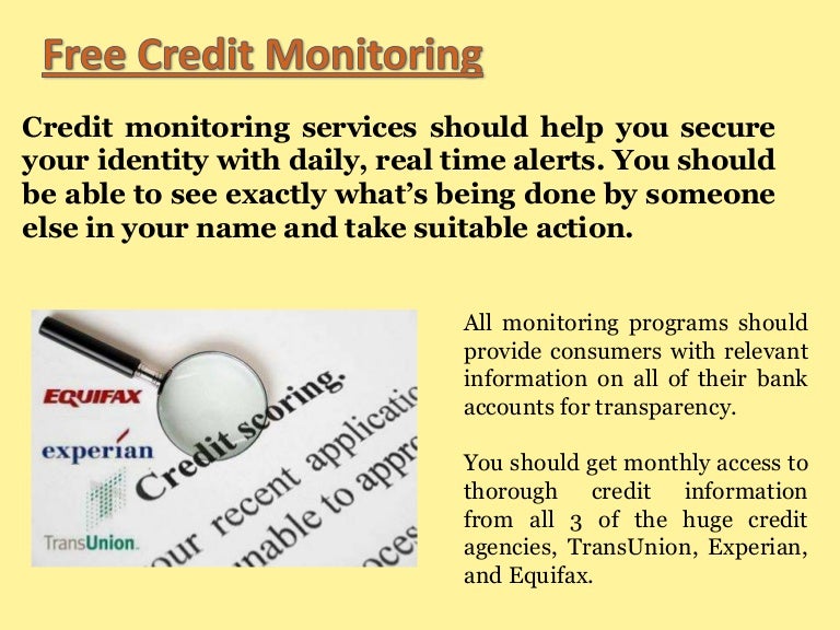 Free credit report monitoring tools